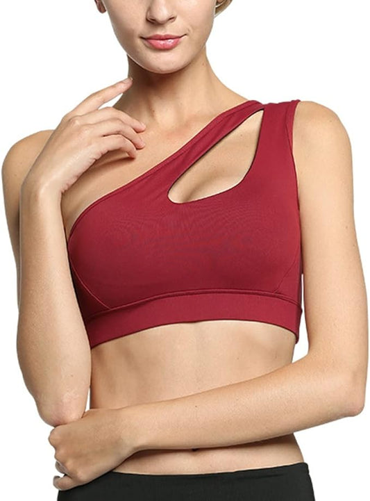 Sexy One Shoulder Sports Bra