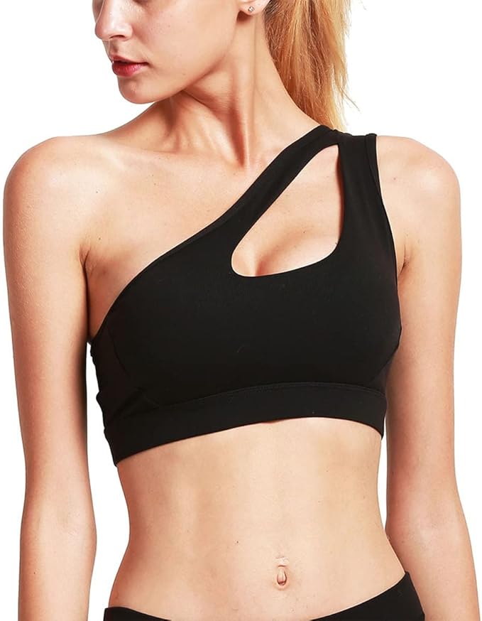 Sexy One Shoulder Sports Bra