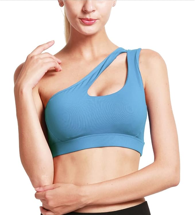 Sexy One Shoulder Sports Bra