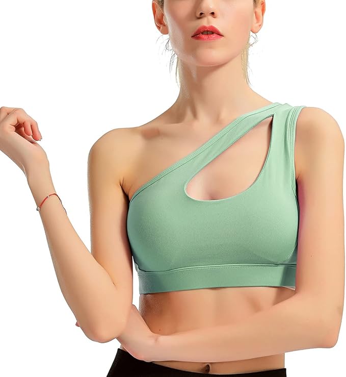 Sexy One Shoulder Sports Bra